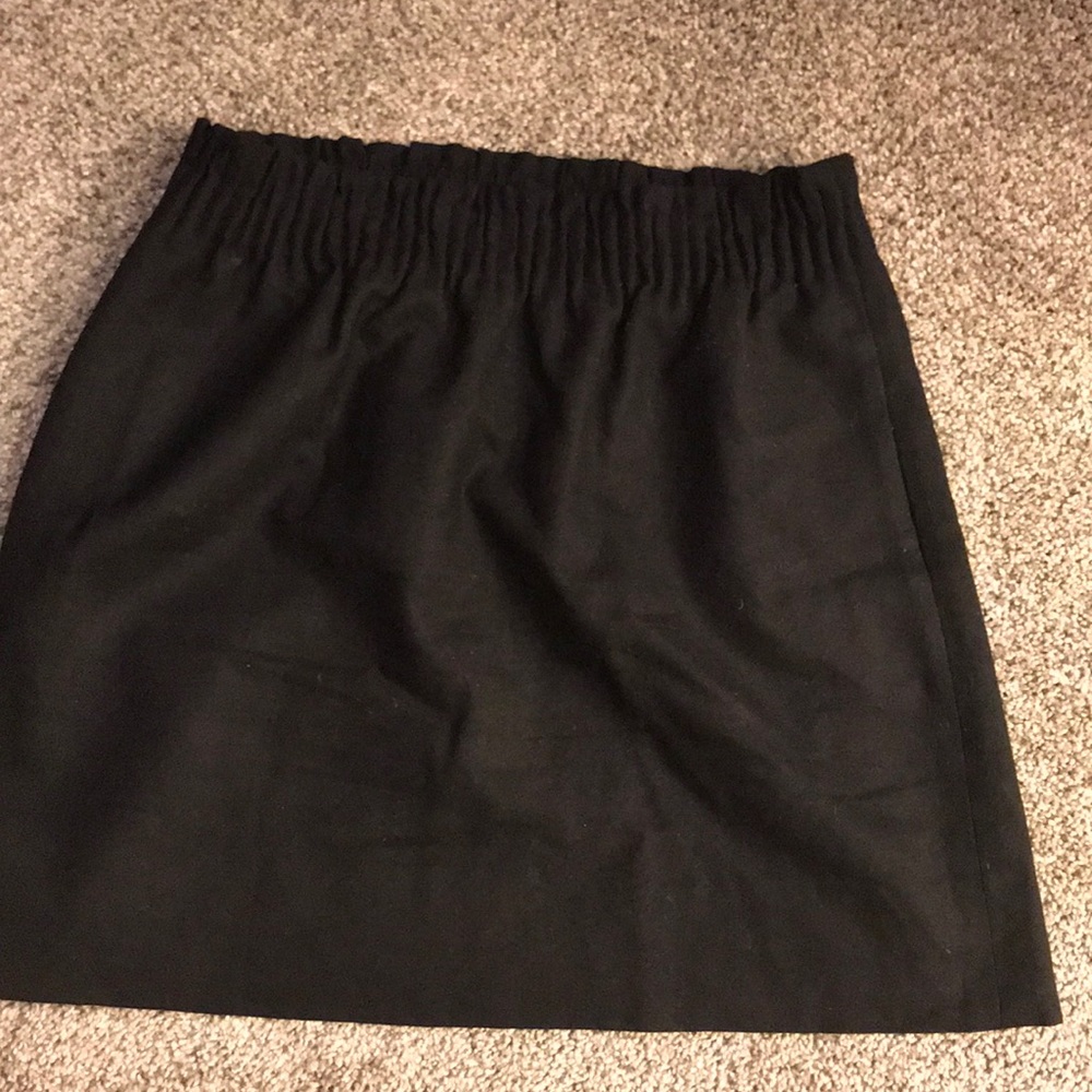 J. Crew black wool mini skirt size 2